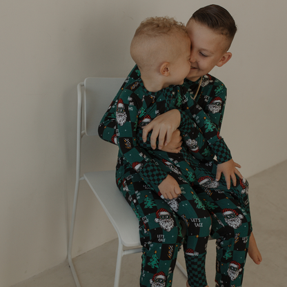 Let's Race Santa Toddler & Youth Pajamas *PREORDER*