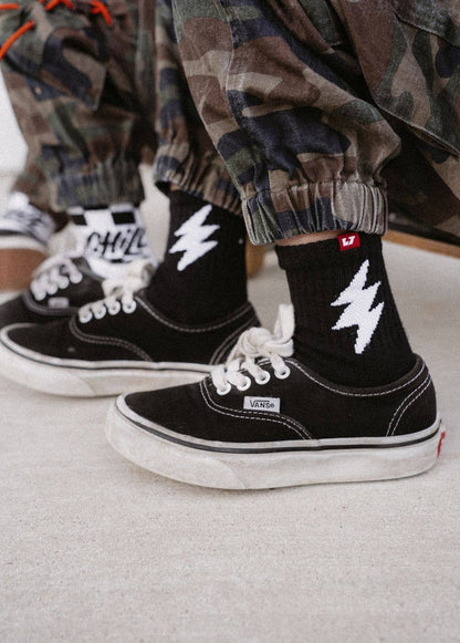Bolt Crew Socks Black