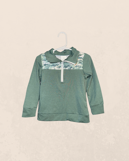 Green Dinosaur Quarter Zip