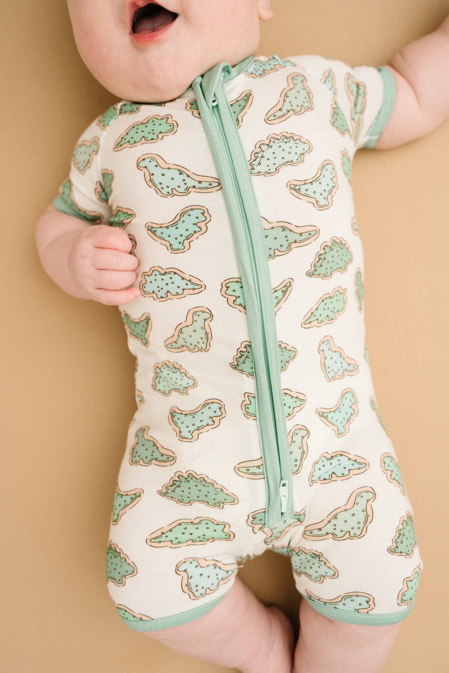 Dino Cookie Bamboo Short Romper