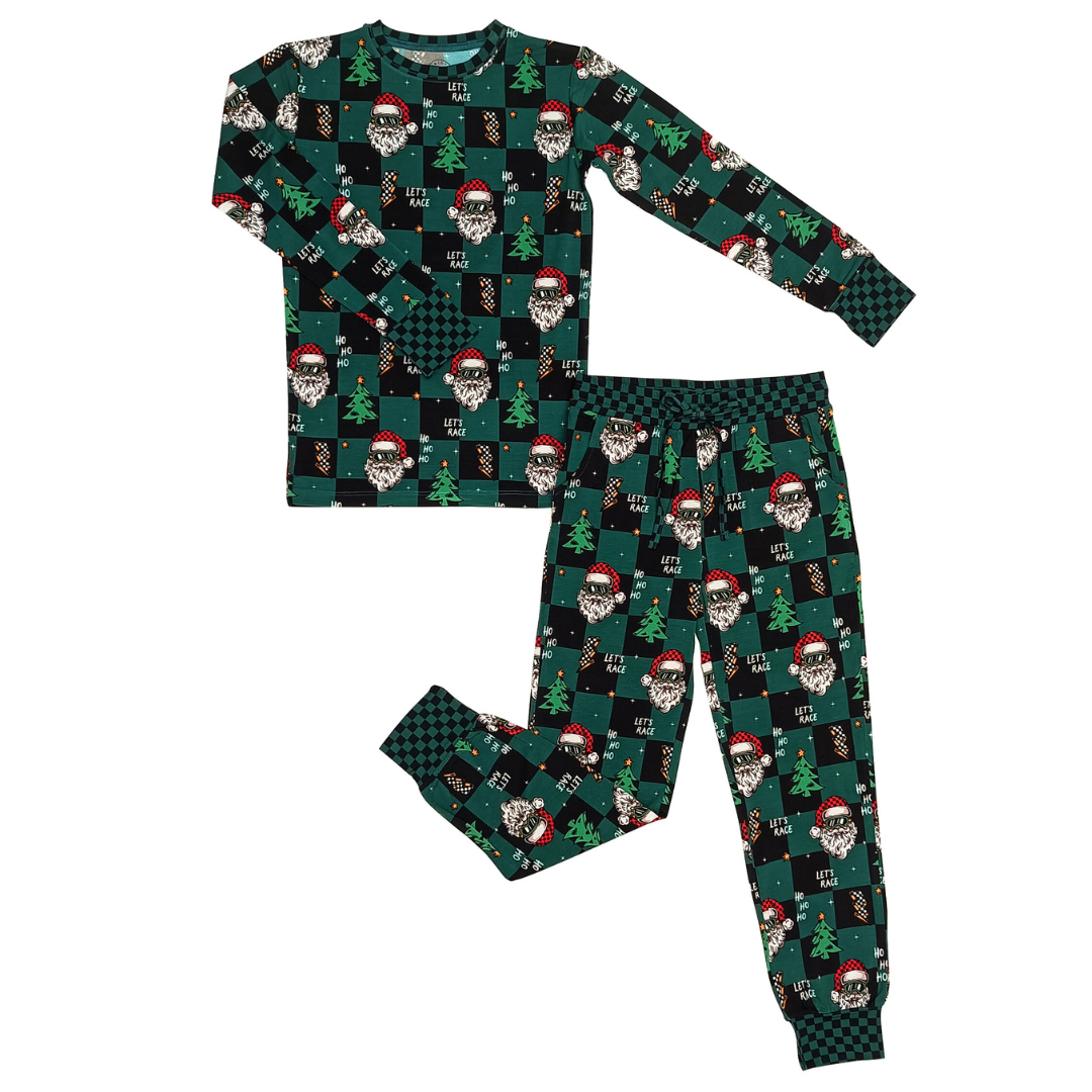 Let's Race Santa Toddler & Youth Pajamas *PREORDER*