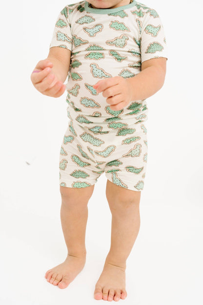 Dino Cookie Bamboo Shorts Set