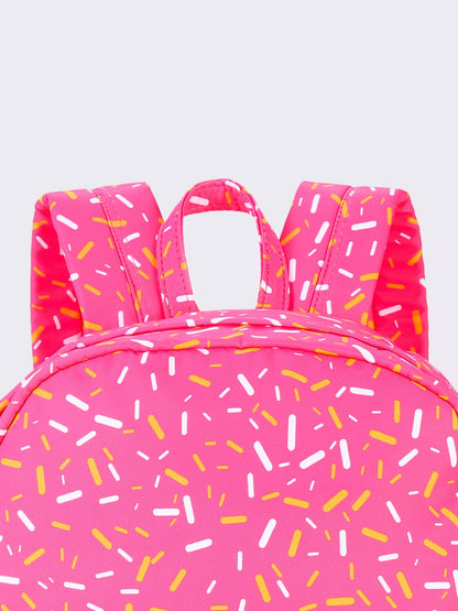 Pink Ice Cream Drip Kids Canvas Backpack