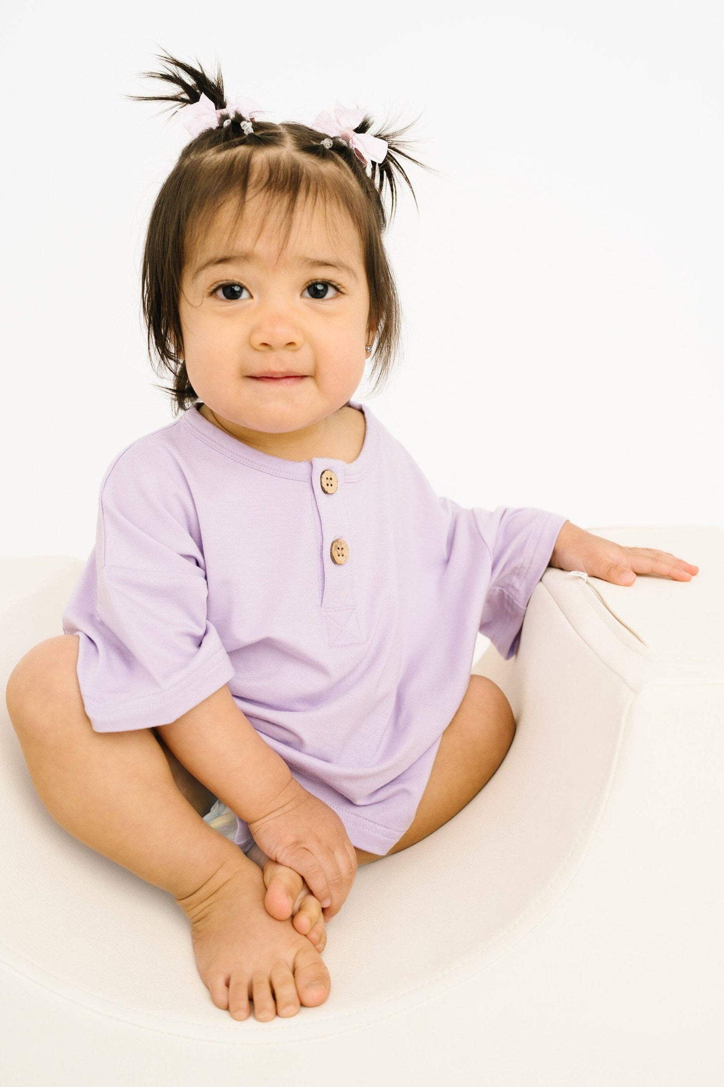 Lilac Bamboo Button Slouchy Set
