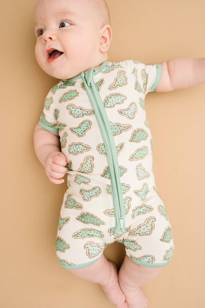 Dino Cookie Bamboo Short Romper