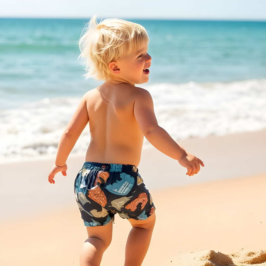 Boys Swim Trunks - Dirt Biking Helmets