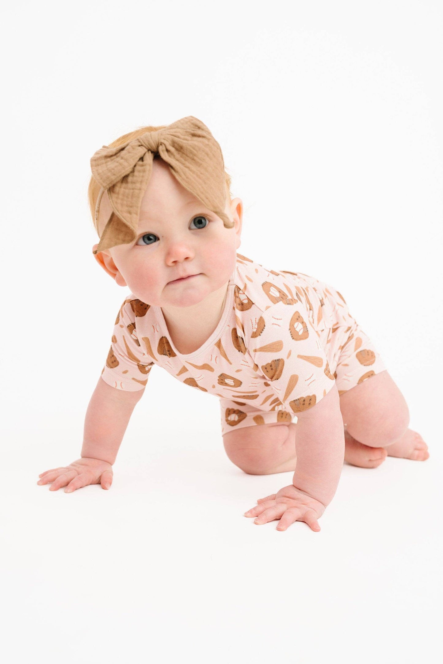 Home Run Pink Bamboo Shorts Set