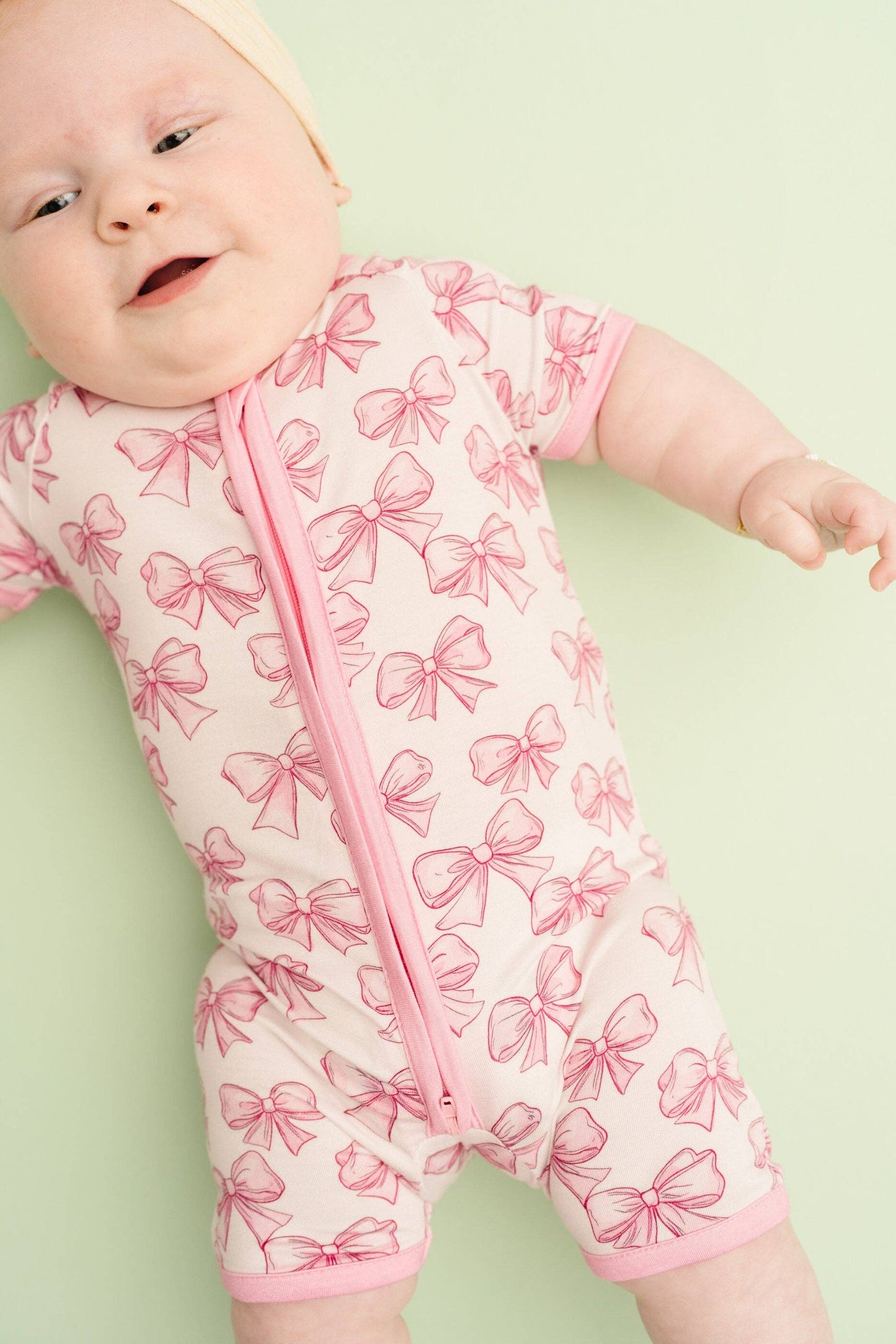 Pretty In Pink Bamboo Short Romper