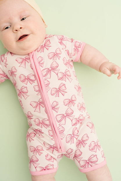 Pretty In Pink Bamboo Short Romper