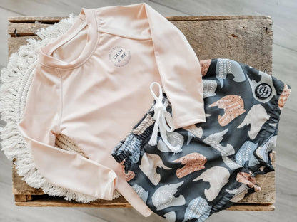 Boys Swim Trunks - Dirt Biking Helmets