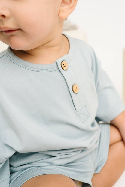 Ocean Bamboo Button Slouchy Set