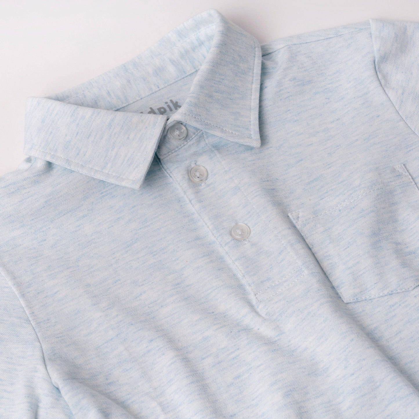 Heathered Pique Pocket Polo