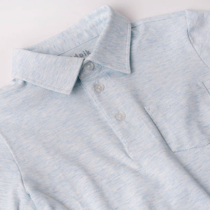 Heathered Pique Pocket Polo