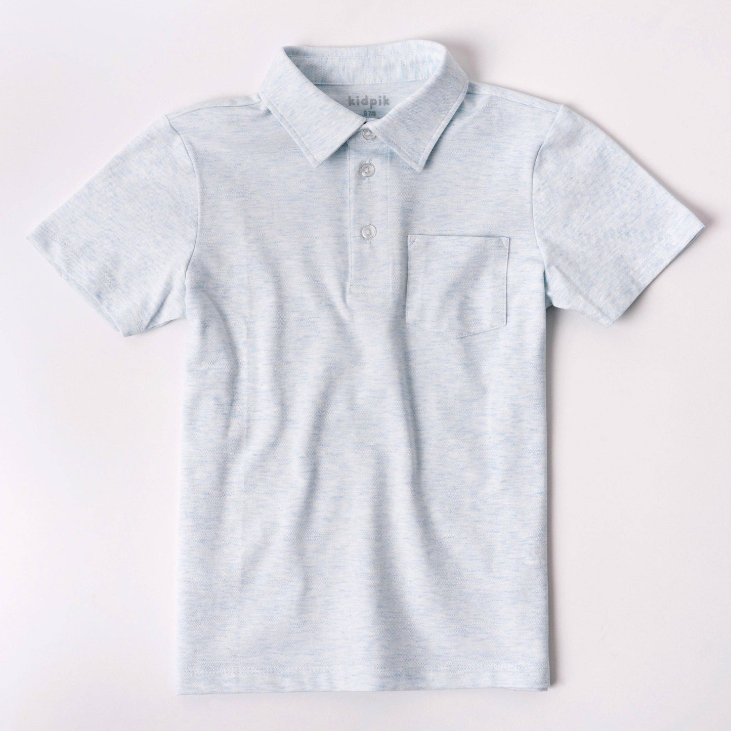 Heathered Pique Pocket Polo