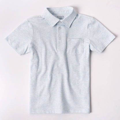 Heathered Pique Pocket Polo