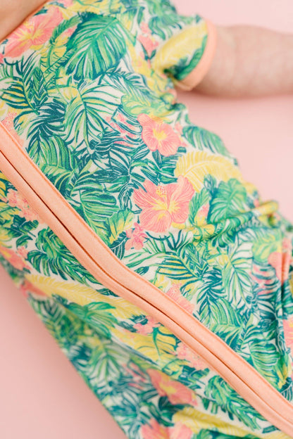Tropical Bloom Bamboo Short Romper