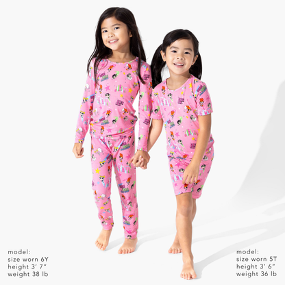 Powerpuff Girls Saving Bedtime Bamboo Kids Pajama Short Set