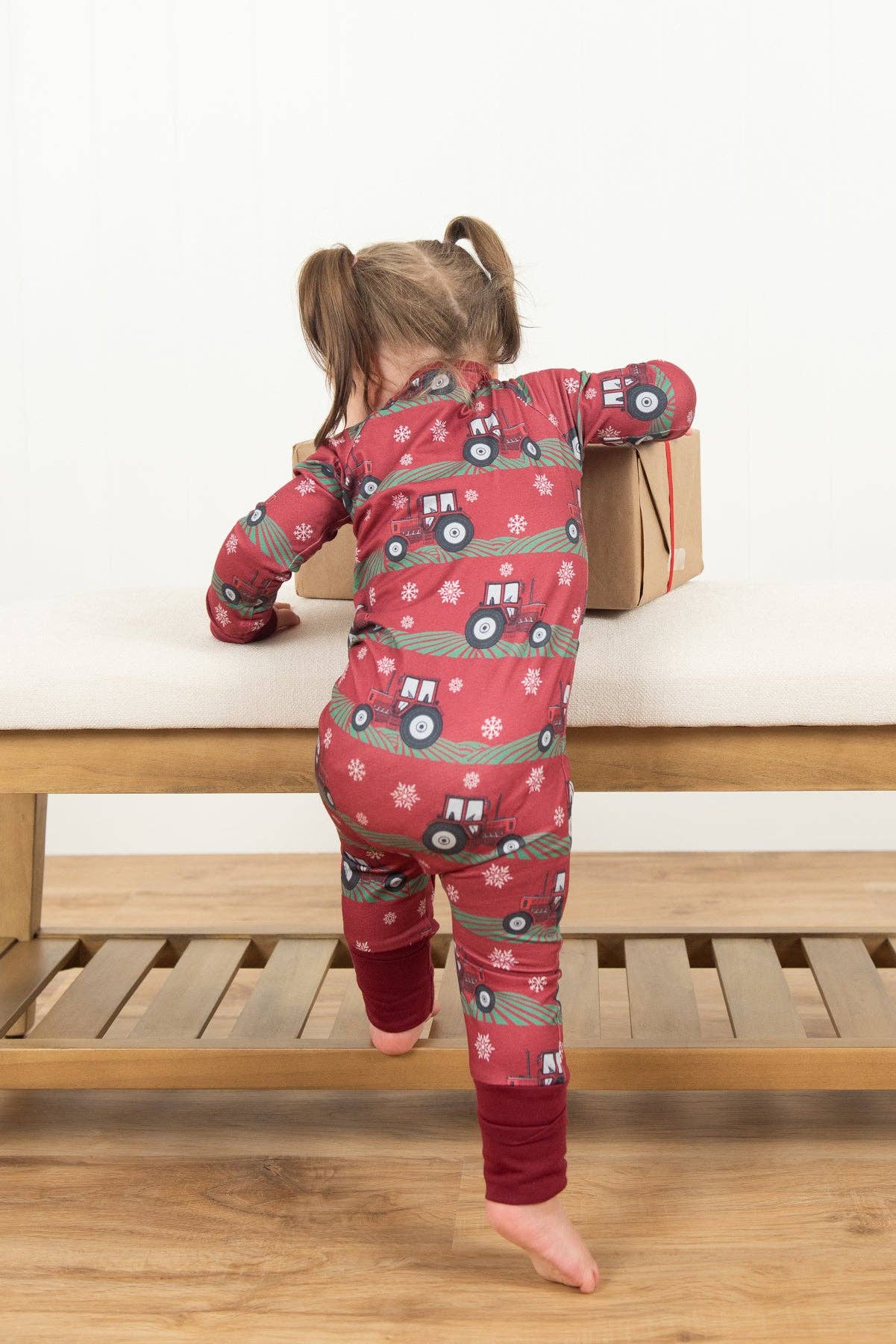 Red Tractor Christmas Baby Zippy