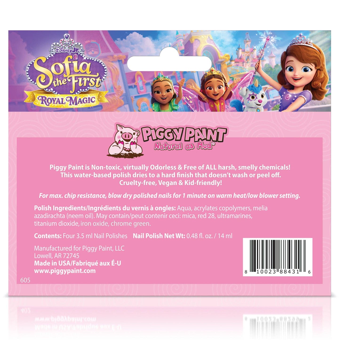 Sofia the First 4-Polish Box Set - Kids Non-toxic Nail Polish