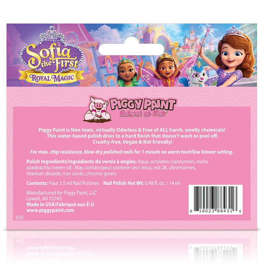 Sofia the First 4-Polish Box Set - Kids Non-toxic Nail Polish