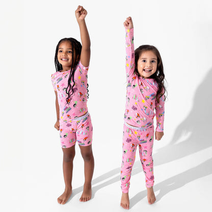 Powerpuff Girls Saving Bedtime Bamboo Kids Pajama Short Set