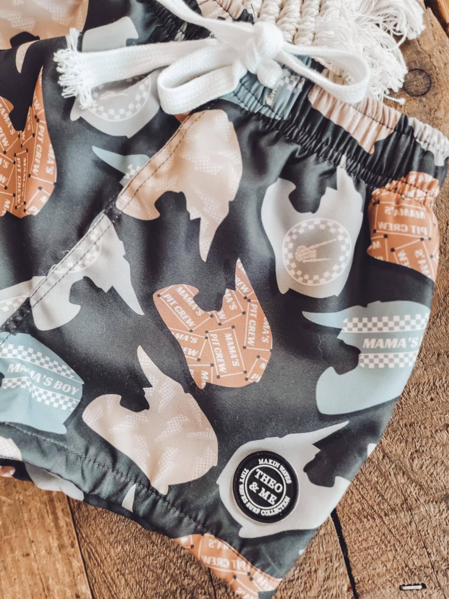 Boys Swim Trunks - Dirt Biking Helmets