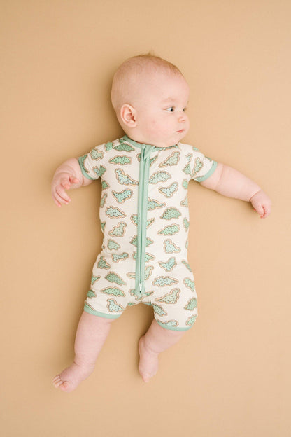 Dino Cookie Bamboo Short Romper