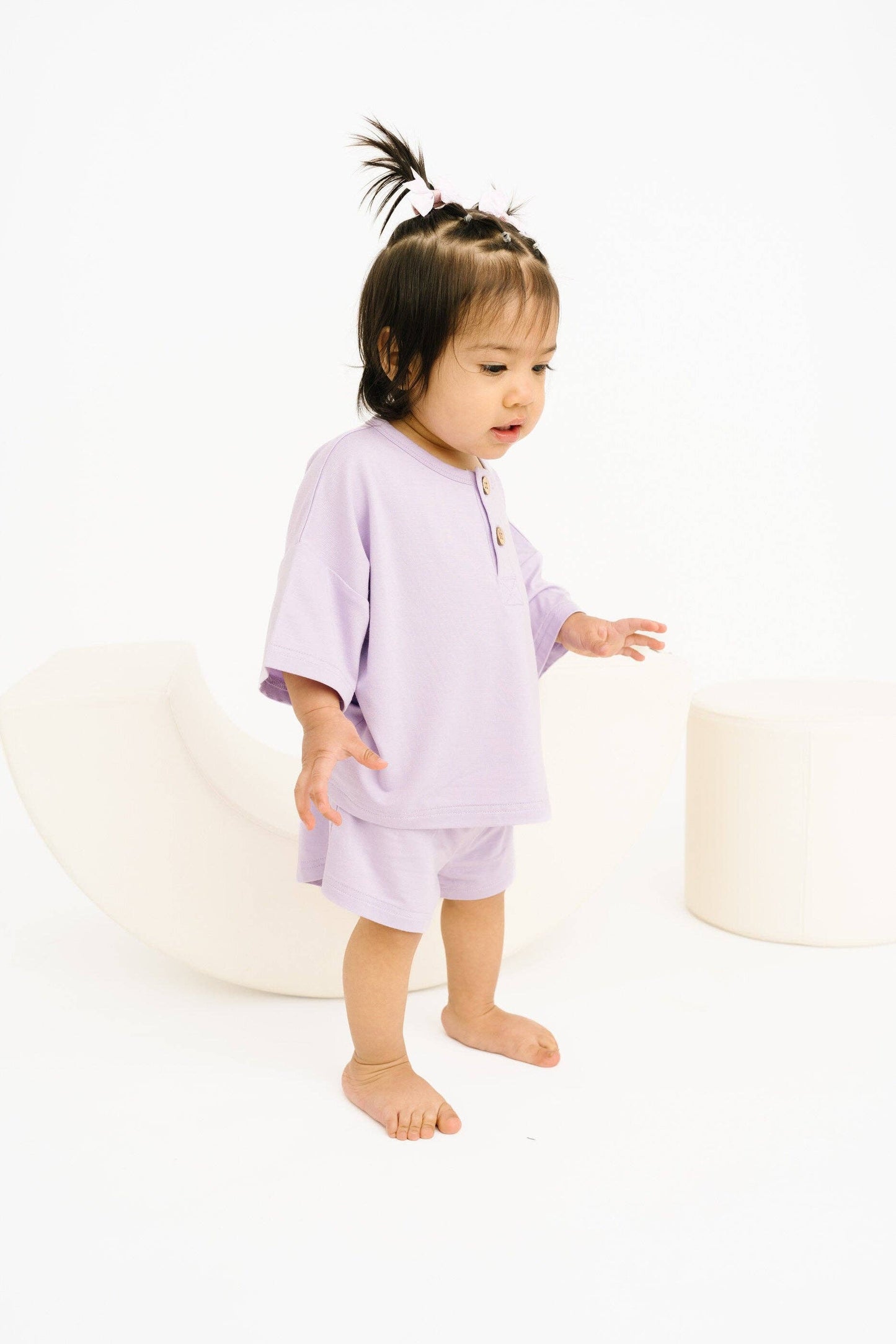 Lilac Bamboo Button Slouchy Set