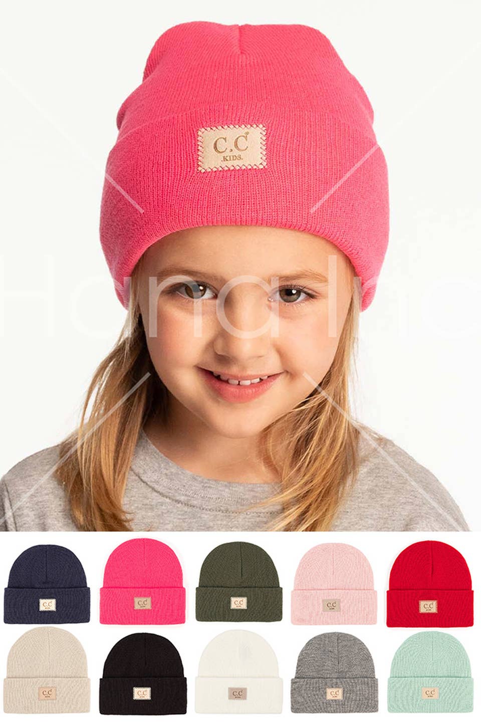 C.C Kids Classic Rib Patch Beanie