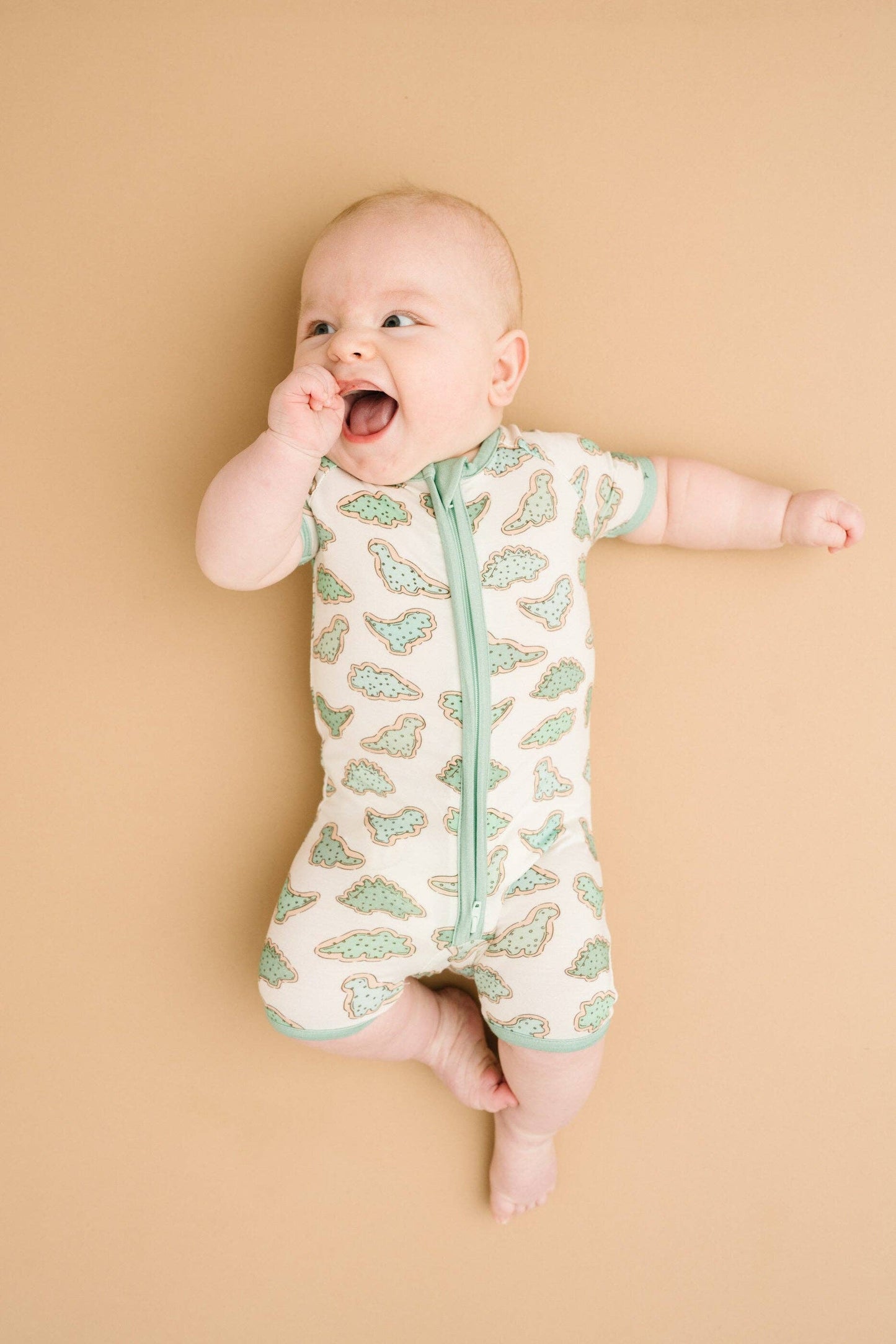 Dino Cookie Bamboo Short Romper