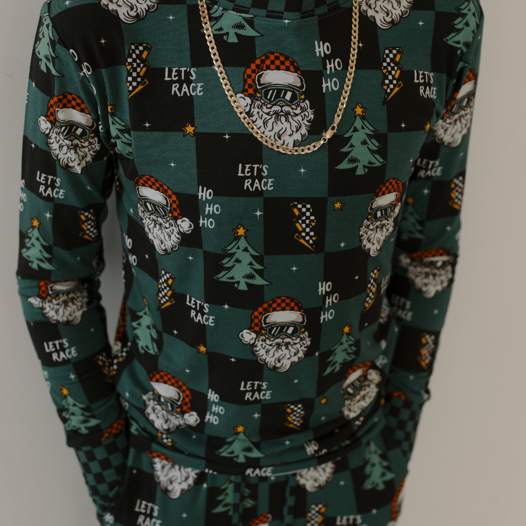 Let's Race Santa Toddler & Youth Pajamas *PREORDER*