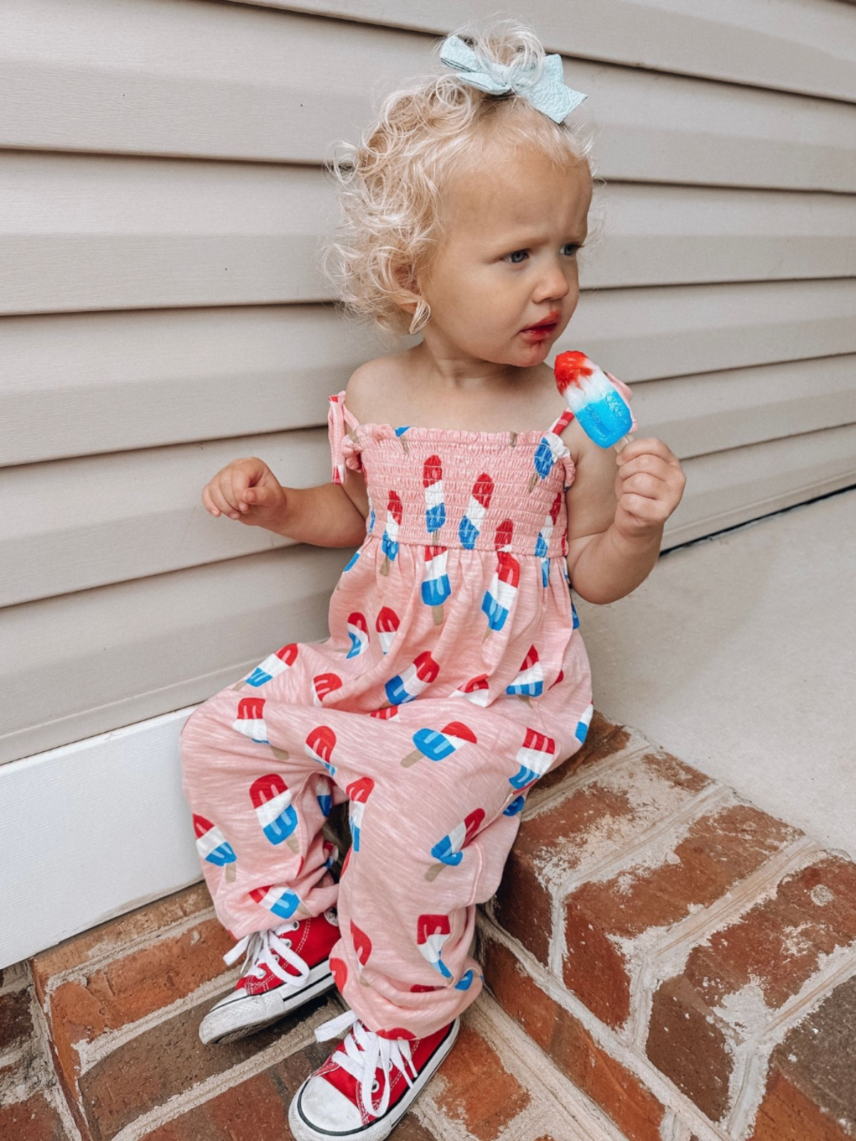Popsicle Pink / Organic Smocked Jumpsuit (Baby - Kids)