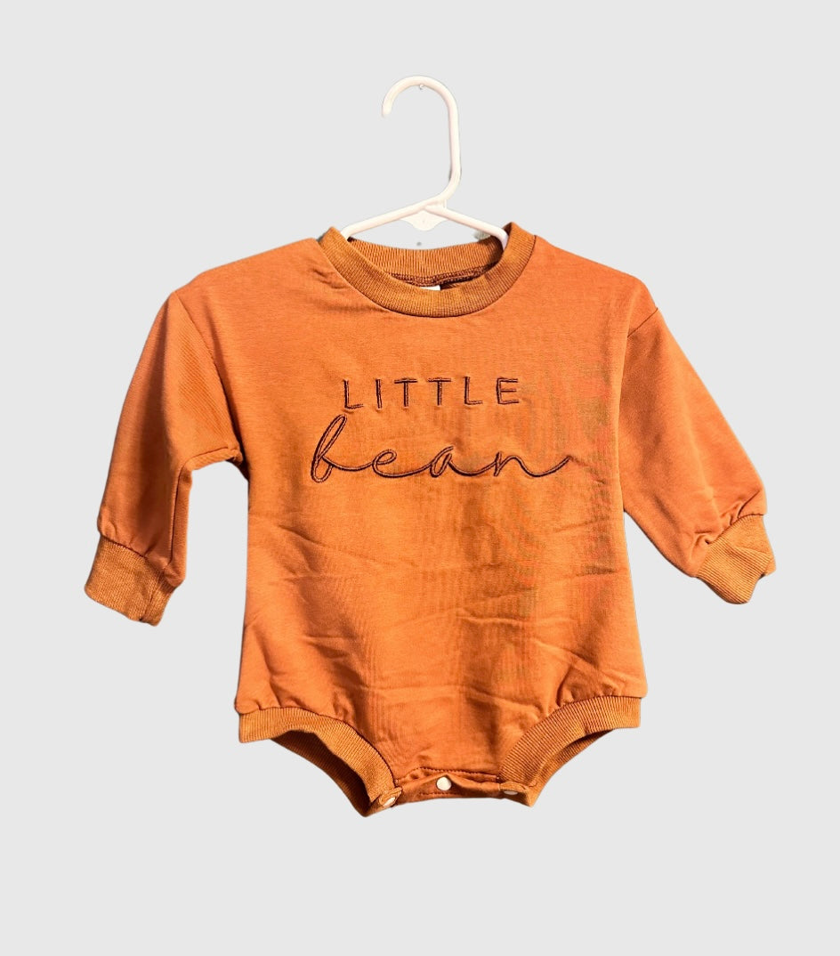 Little Bean Embroidered Bubble Romper