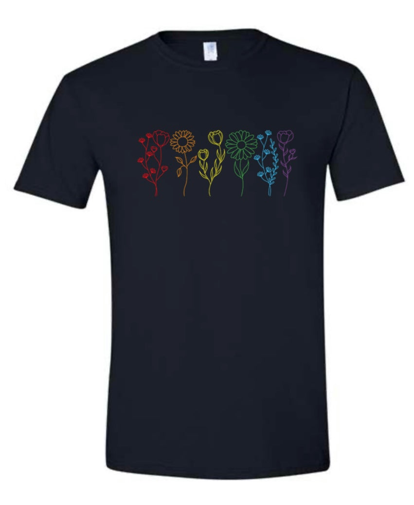 Rainbow Flowers T-Shirt