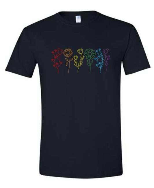 Rainbow Flowers T-Shirt