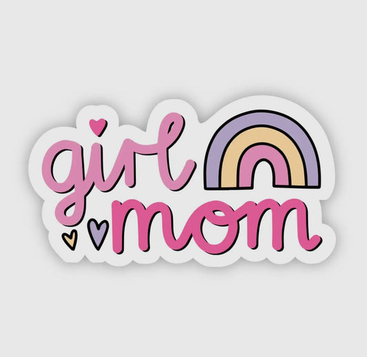 Girl Mom Rainbow Sticker