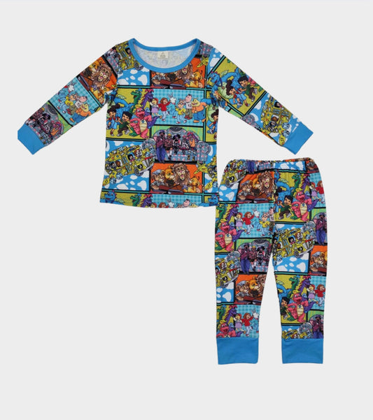 Blue 90's Pajamas Set