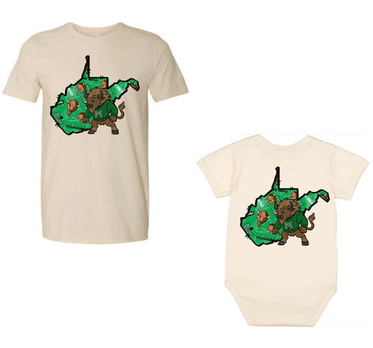 Green Thundering Herd Infant Shirt