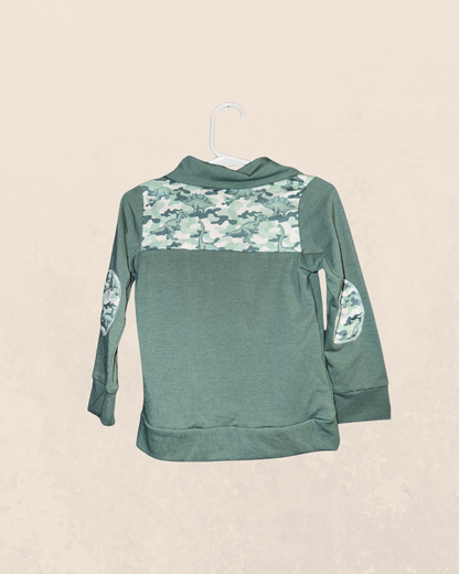 Green Dinosaur Quarter Zip