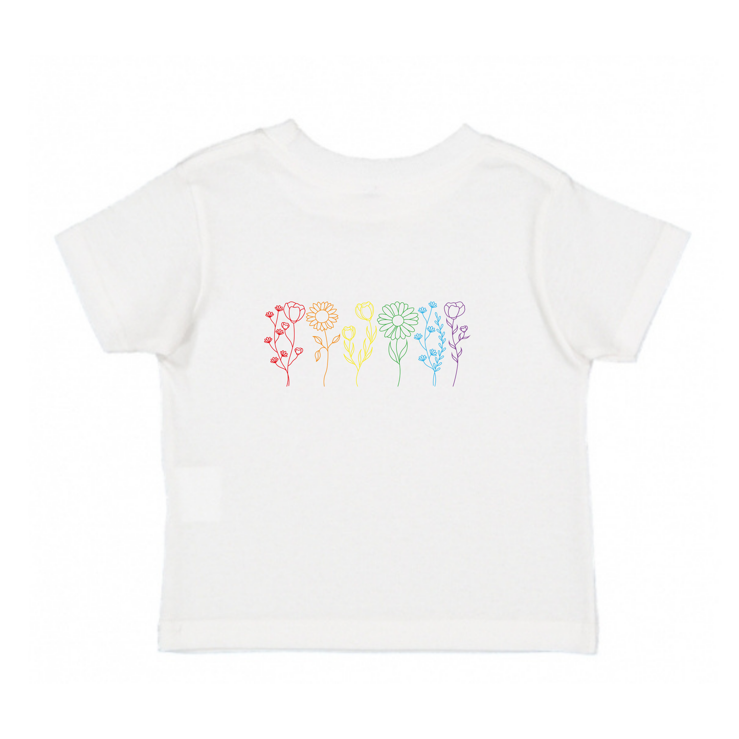 Rainbow Flowers Toddler T-Shirt