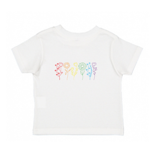 Rainbow Flowers Toddler T-Shirt