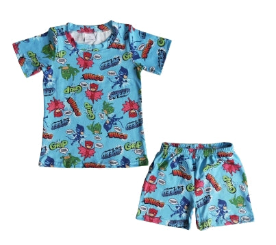 PJ Superheroes 2 piece Short Pajama Set