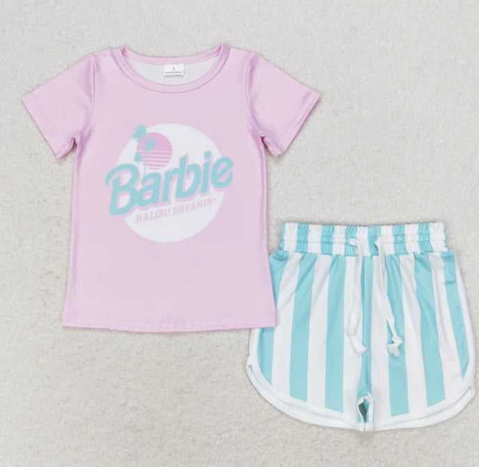 Malibu B-A-R-B-I-E Shorts Outfit