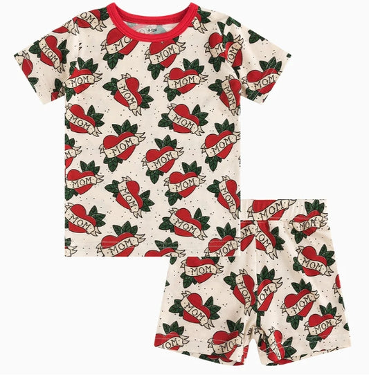 Mom Tattoo Bamboo Short Set