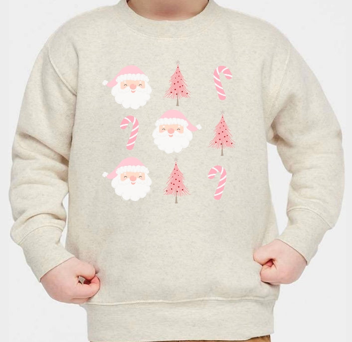 Pink Christmas Toddler Crewneck