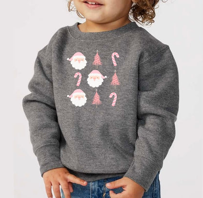 Pink Christmas Toddler Crewneck