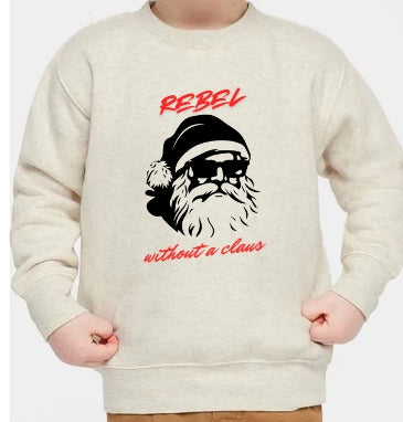 Rebel Without A Claus Toddler Crewneck
