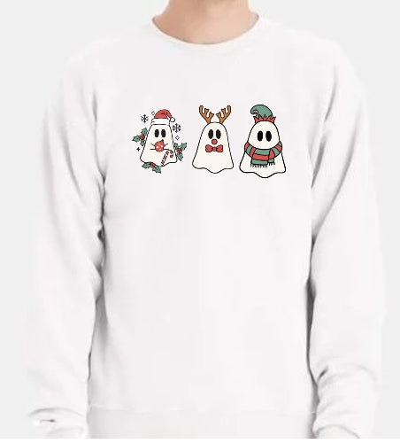 Ghosty Christmas Adult Crewneck