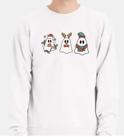 Ghosty Christmas Adult Crewneck