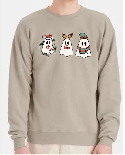 Ghosty Christmas Adult Crewneck
